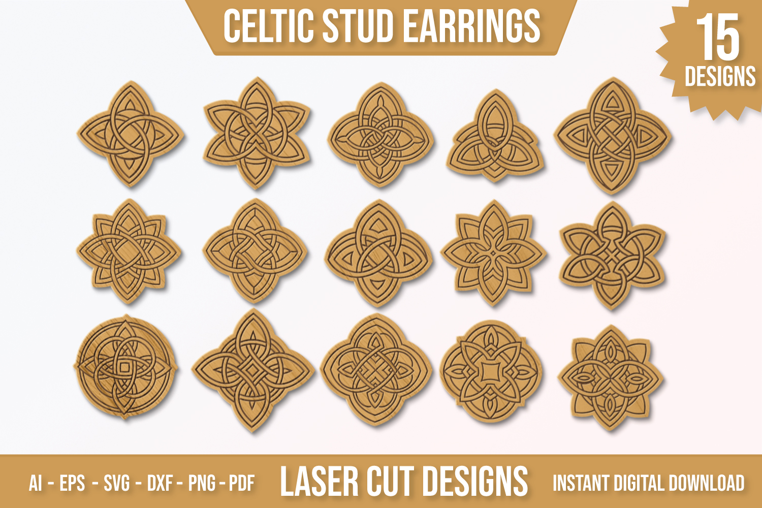 Celtic Laser Cut Stud Bundle Designs