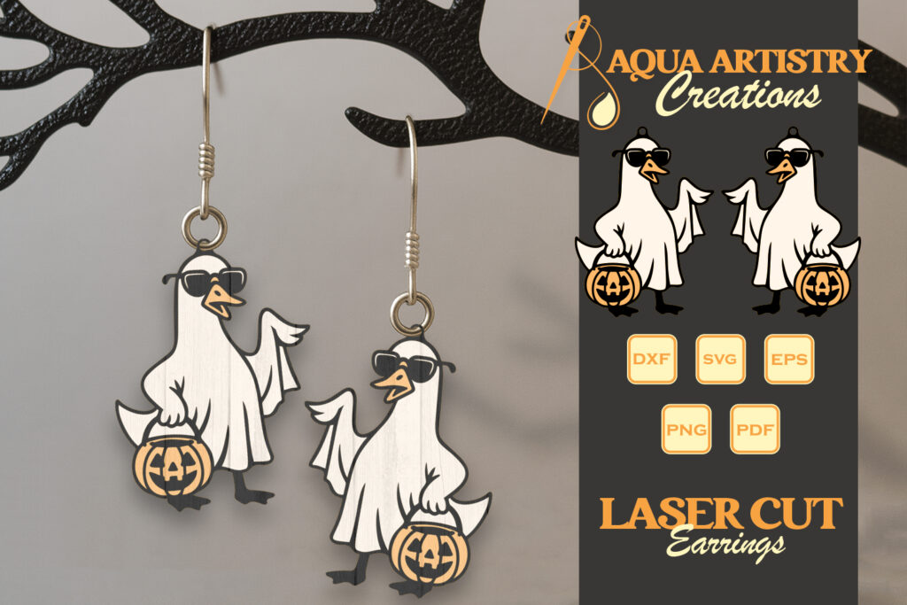 Boo Goose Halloween Laser Cut Earrings