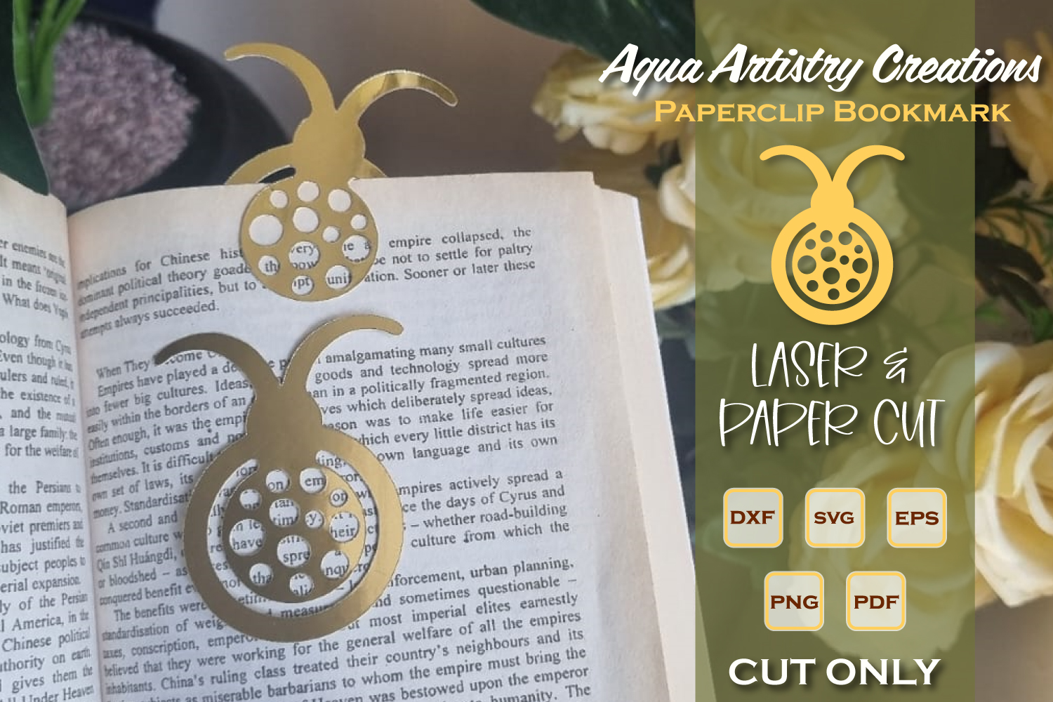 Lady Bug Paper and Laser Cut Bookmark Design