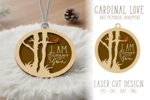 cardinal laser cut ornaments memorial laser files